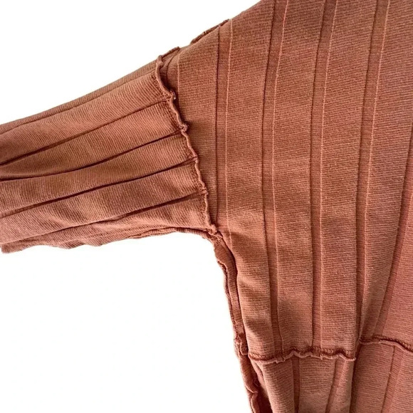 WE THE FREE | IN THE MIX HENLEY RIBBED LONG SLEEVE SHIRT HORIZON ORANGE | X SM - Picture 3 of 7